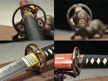 

DAMASCUS FOLDED STEEL CLAY TEMPERED Grinding JAPANESE SAMURAI SWORD COPPER TSUBA