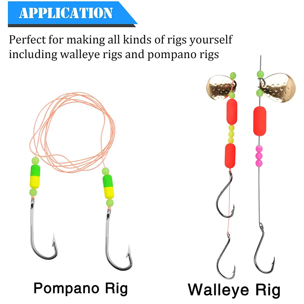 210Pcs Surf Fishing Pompano Rig Making Kit Lure Accessories Bottom Rig  Snell Floats Fishing Beads Circle Hooks Fish Tackle Set