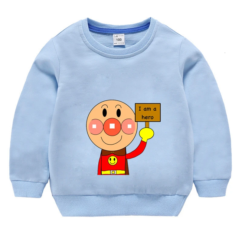 as picture Для мальчиков и девочек, аниме Anpanman, смешной цвет, детские летние топы с круглым вырезом, Детская футболка с героями мультфильмов, Детский свитер - Цвет: as picture