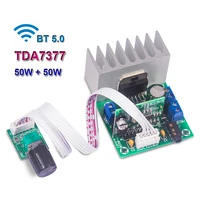 2*50W TDA7377 Class AB Amplifier Board Bluetooth-Compatible Stereo Dual Channel Home Theater AUX Amp DC9-18V 2
