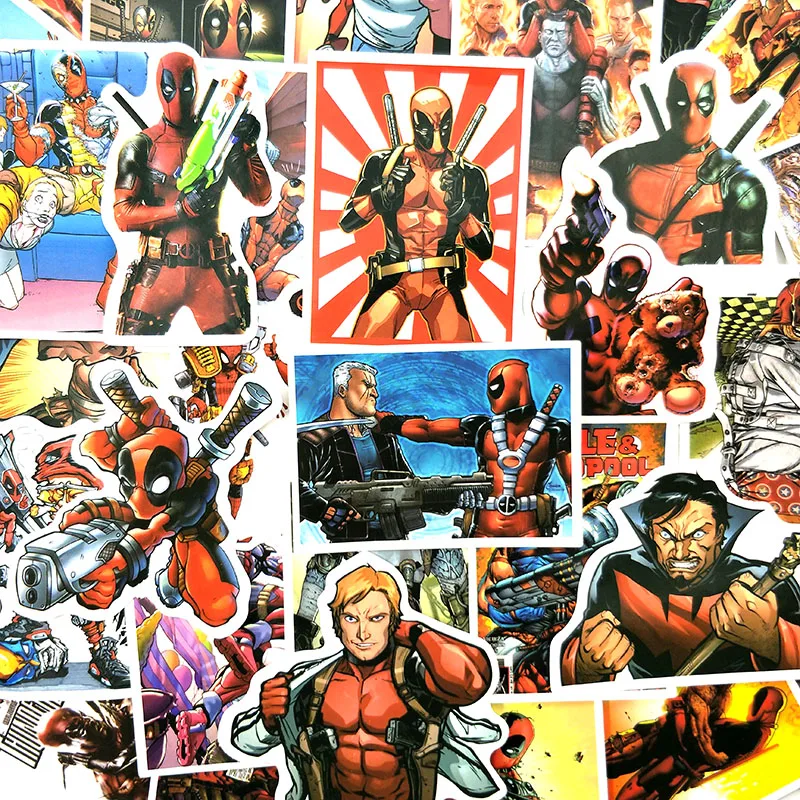 75 шт./упак. наклейки Deadpool для модный ноутбук багажник мотоцикла скейтборд игрушечный велосипед