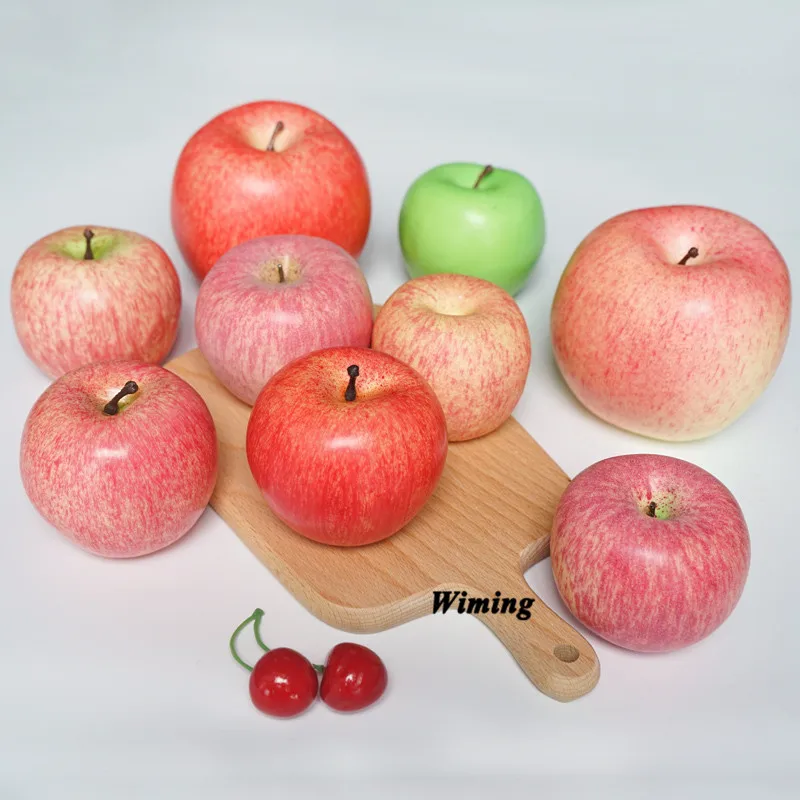 Поддельные Модель Apple, искусственные Имитационные фрукты праздничные вечерние поставки детского сада сад Семья Кухня украшения искусственные фрукты
