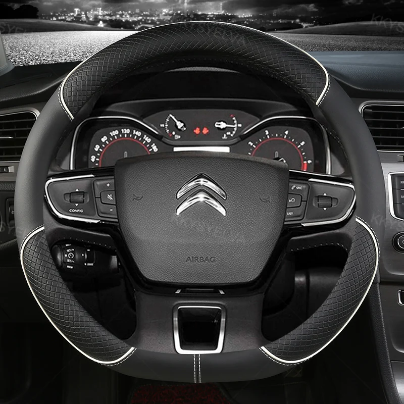 Чехол рулевого колеса автомобиля для Citroen C3 II III 2009 - 2021 AIRCROSS 2017 Berlingo 3 C4 Picasso 2 D Type
