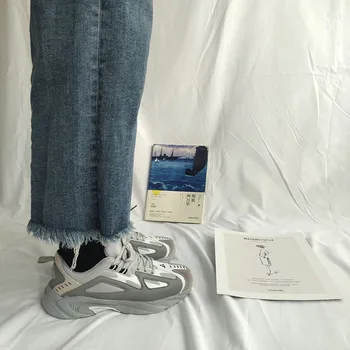 

2020 Women Sneakers Platform Height Increasing Female Chunky Ladies Shoe White Retro Casual Fashion Sports shoes