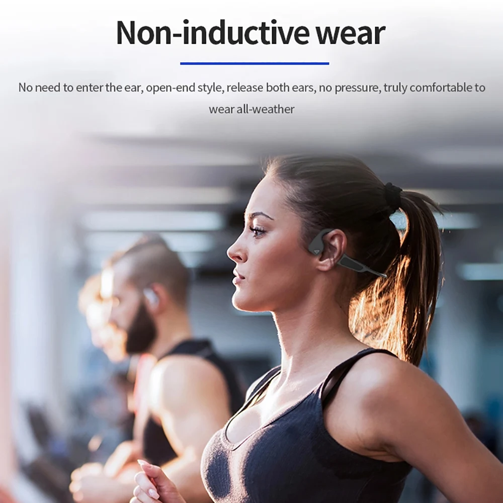 Bone Conduction Bluetooth 5.0 Headphone Sport Portable Waterproof Headset Wireless Earphone With Mic for iphone Xiaomi Samsung