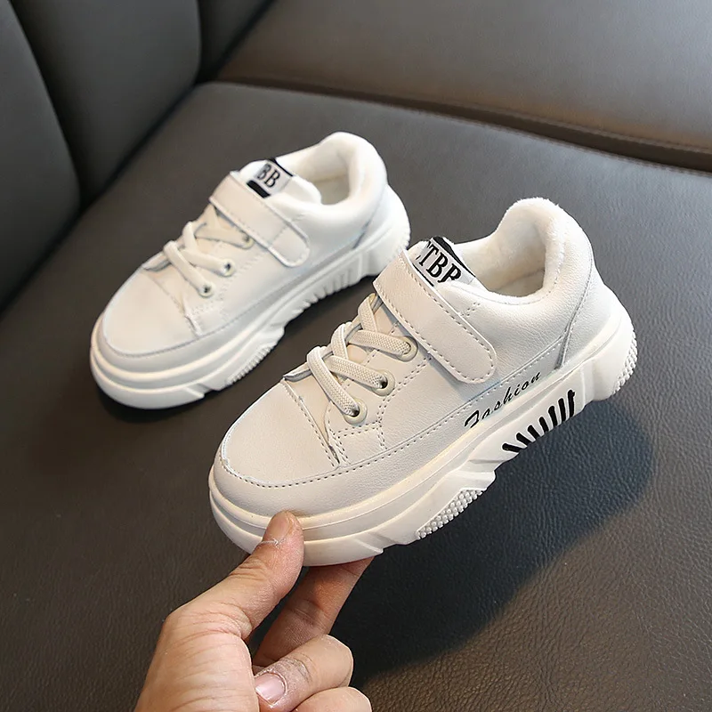 

Children Second Cotton Shoes Autumn And Winter BOY'S Shoe Thin Cashmere Girls Athletic Shoes 2019 New Style plus Velvet Middle A