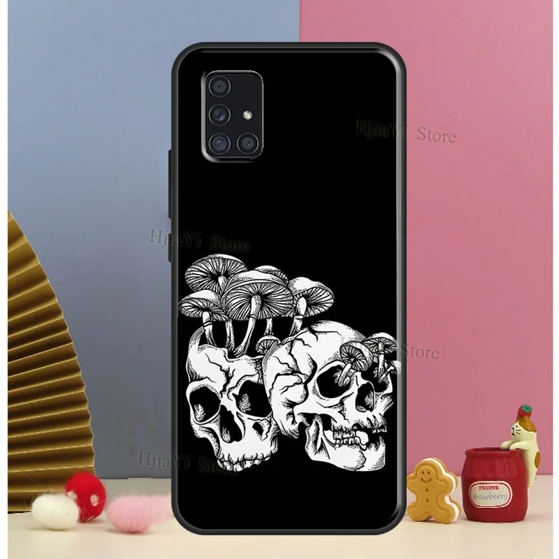 cute samsung cases Skull Gothic Creepy Pastel Goth Phone Case For Samsung A71 A51 A41 A31 A11 A12 A32 A52 A72 A20e A21S A02S A10 A40 A50 A70 samsung cases cute