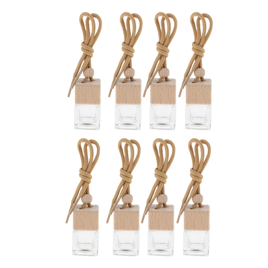 8PCS Glass Car Hanging Perfume Bottle Diffuser Air Freshener Fragrance Vials 6ml 8PCS Glass Car Hanging Perfume Bottle Diffuser Air Freshener Fragrance Vials 6ml