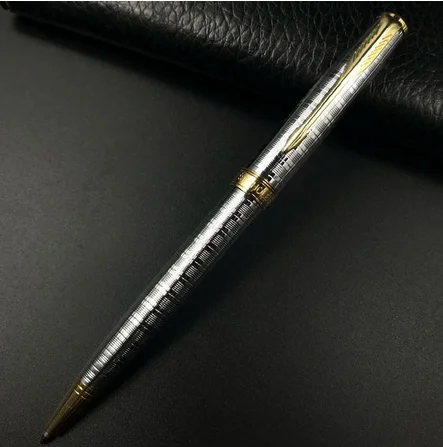 2 STOHOLEE Brand All Metal Gold Ballpoint Pen Office Good Quality Pens School Suppliers Stationery Refill 0.7 mm Pens for Writing - Цвет: 2