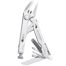 Мультитул LEATHERMAN-Crunch с складными фиксирующими плоскогубцами и штифтовыми тисками, материал из нержавеющей стали