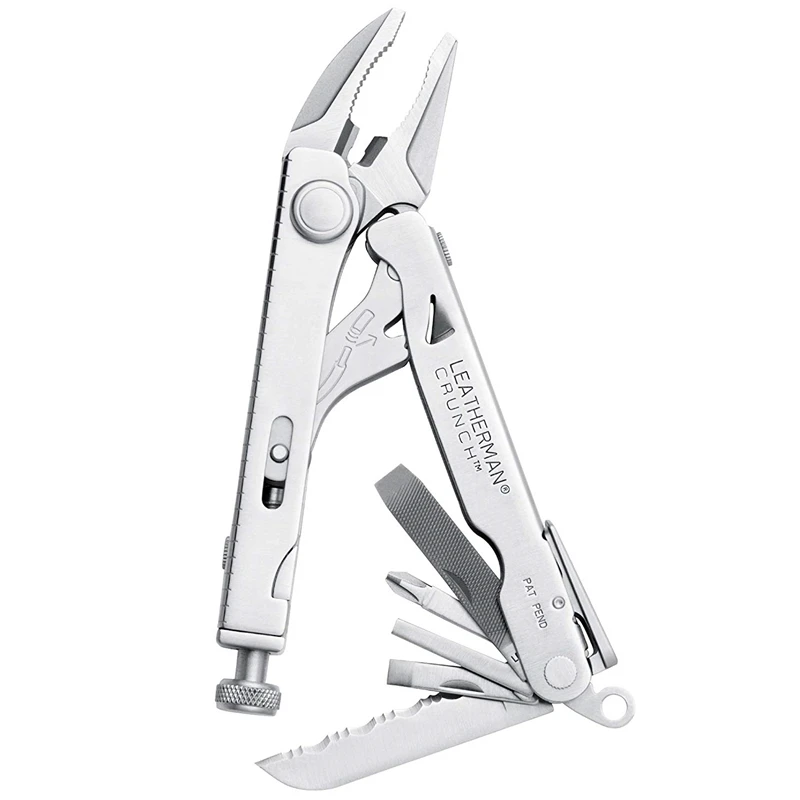 

LEATHERMAN - Crunch Multitool with Folding Locking Pliers and Pin Vice, Stainless Steel Material