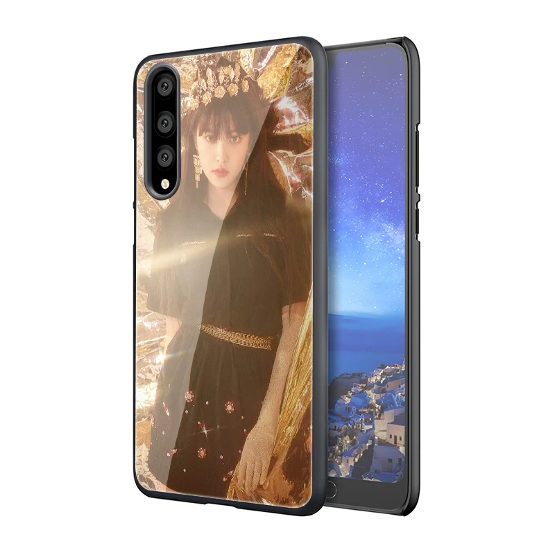 EWAU красный бархат K Pop чехол из закаленного стекла для телефона для huawei P10 P20 P30 mate 20 Lite pro P Smart Y6 Y9 Honor 8X9 10