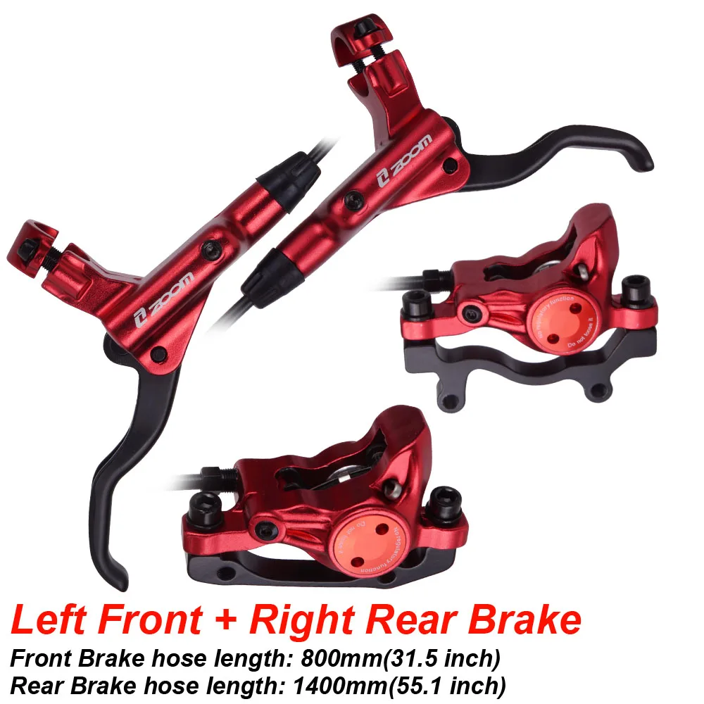 LF-RR Red ZTTO MTB шоссейный велосипед линия Тяговая гидравлическая Дисковая тормозная штангенциркуль Передняя Задняя 800/1400 мм горный велосипед масло дисковый тормоз E-BIKE - Цвет: LF-RR Red