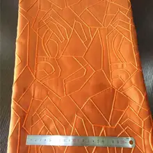 Африканское парчовое жаккардовое ткань, африканские вечерние ткани для одежды, новая золотая парча, 5 ярдов, модная парчовая ткань DHL01