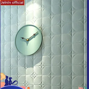 

DIY diamond square pattern 3D foam wall sticker living room bedroom TV background waterproof anti-collision soft bag wallpaper