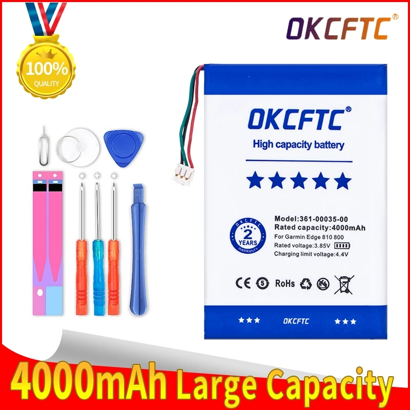 

100% Original OKCFTC 4000mAh 361-00035-00 Battery For Garmin Edge 800 , Edge 810