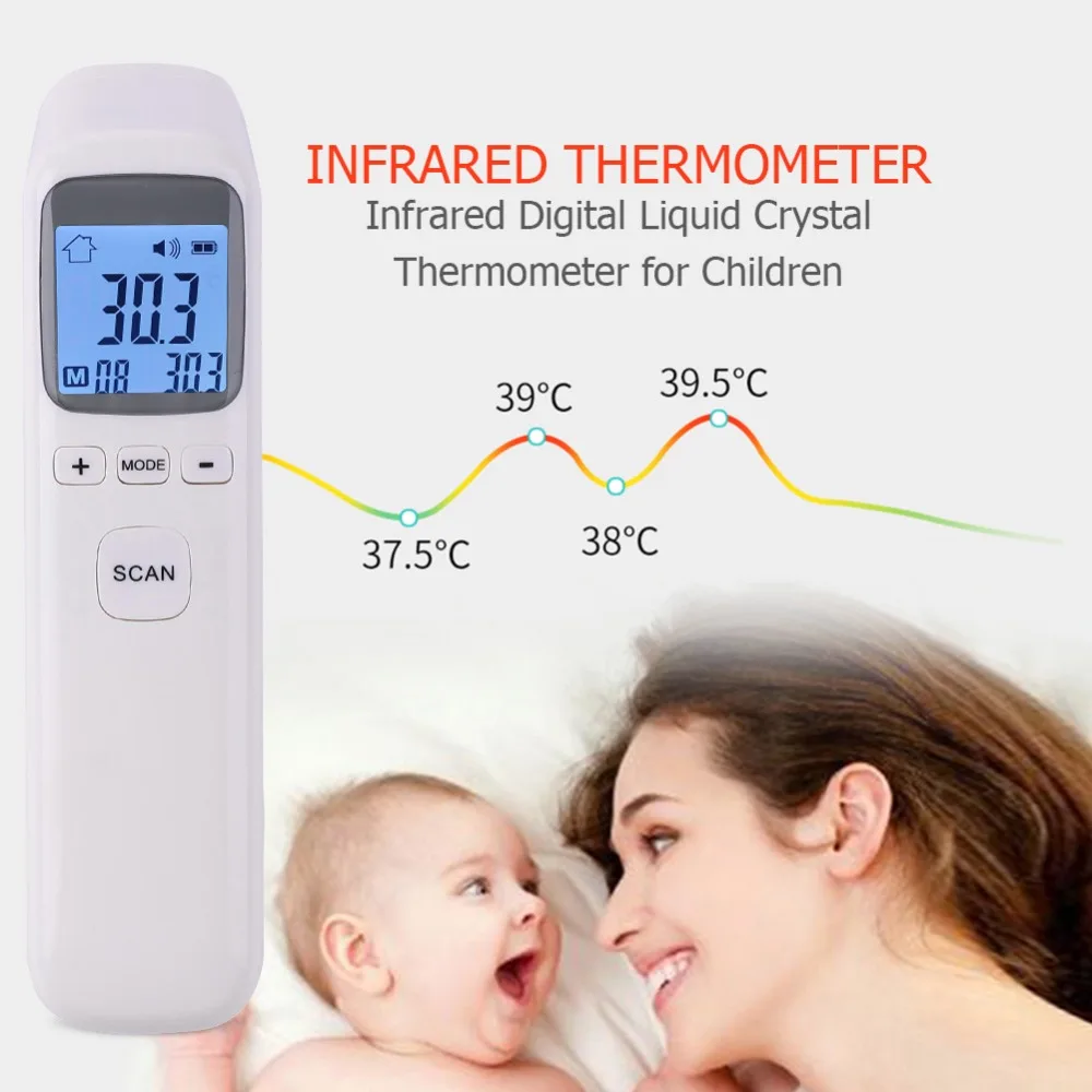 Baby Thermometer Infrared Non Contact Digital LCD Forehead Ear Body Fever Temperature Measurement Device Baby Care Dropshipping