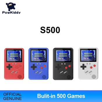 

Powkiddy Slim Handheld Game Console Children Gift Built-In 500 Games 8Bit Retro FC Games Children Puzzle Easy To Carry