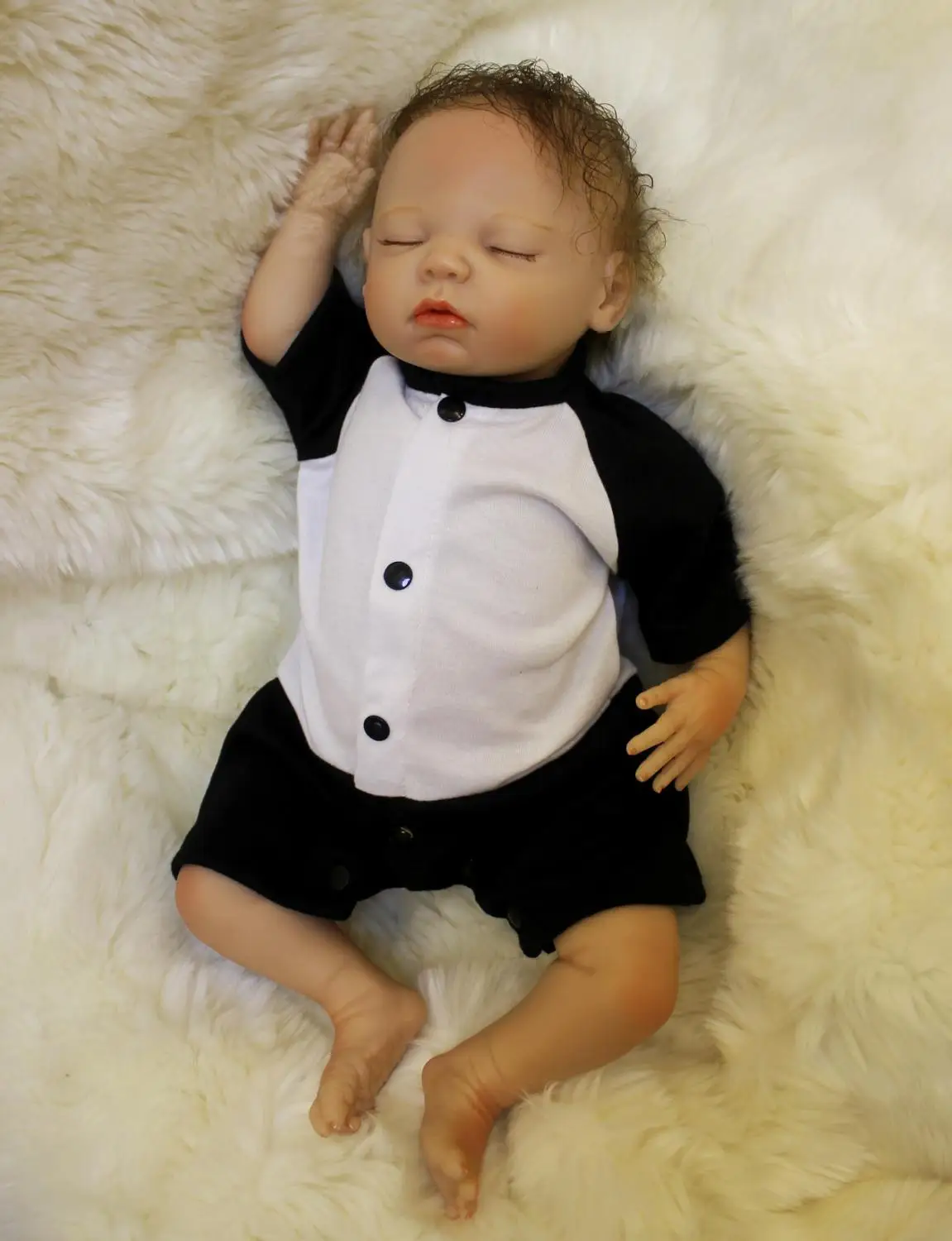 Dolls Bebe Reborn Dolls 18 Inch Reborn Baby Doll Soft Vinyl Silicon Newborn Doll Bonecas Panda Clothes For Children Gifts Dolls Aliexpress