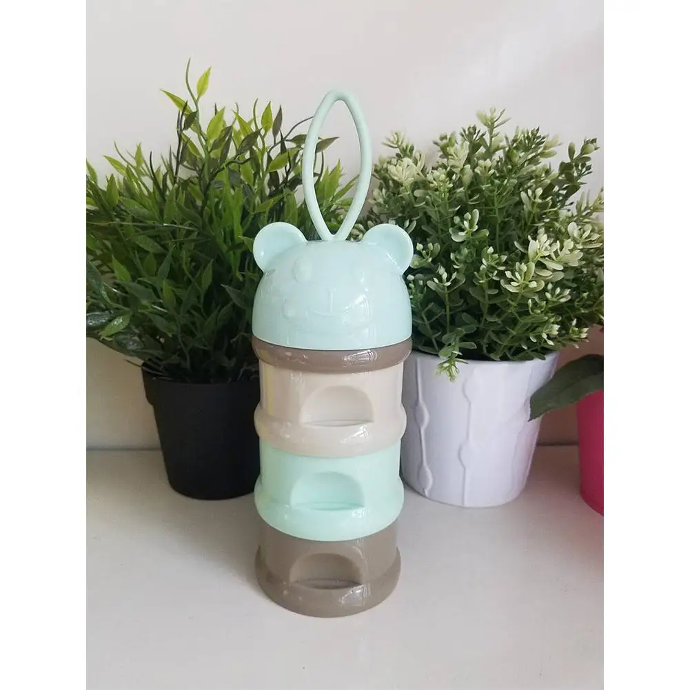 Kidlove красочные Портативный 3-х слойные Съемная молока емкость для порошка коробка