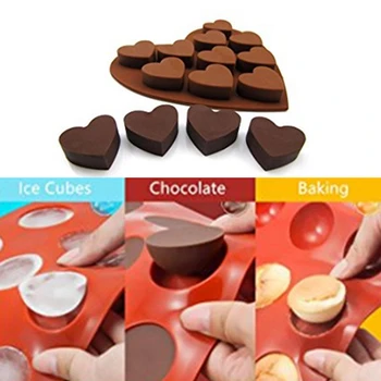 

3D Heart Form Cake Silicone Mold DIY Chocolate Soap Molds Cake Decorating Tools Kitchen Pastry Baking Tools-