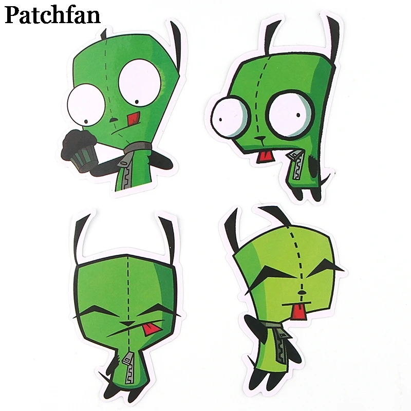 12 компл./лот Patchfan 38 шт./компл. Захватчик Зим дети забавные наклейки пакет письмо творческий для DIY настенный телефон Скрапбукинг альбом A2293