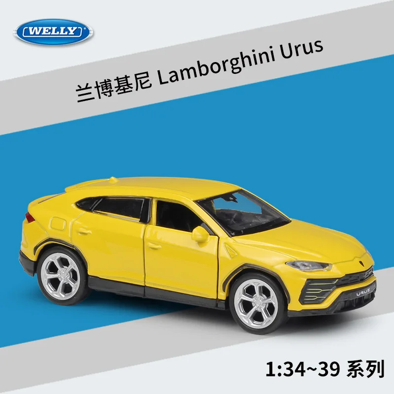 WELLY 1:36 Lamborghini Urus Alloy Pull back Toys Car Model Vehicles