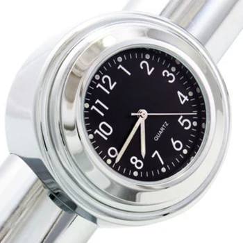 

7/8" Motorcycle Handlebar Mount Quartz Clock Handlebar Schedule Universal Chrome Aluminum Car Clock Handlebar Table Luminous