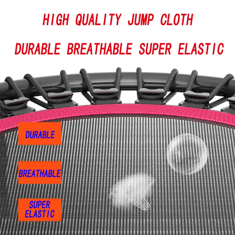 New Hot 42" Portable Round Mute Adult Profession Trampoline Household Indoor Fitness Dedicated Elastic Rope Trampoline For Kids