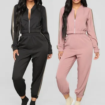 

Women's Tracksuit Sets Long Sleeve Sweatsuits Outfits Casual Sweatshirt and Jogging Sweatpants Suit Zipper Tracksuit