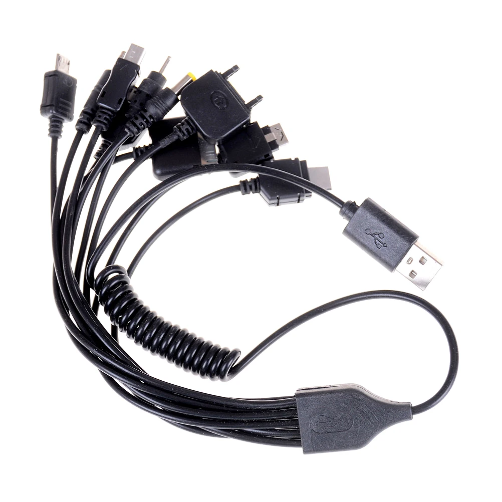 2020 Универсальный 10 в 1 USB мульти зарядное устройство выдвижной телефонный кабель