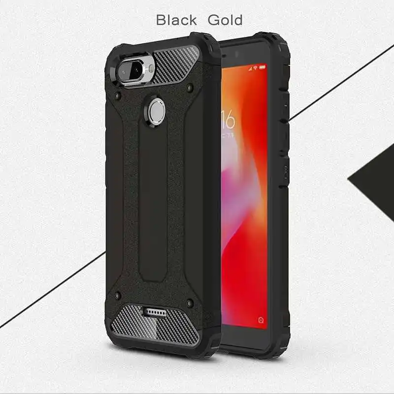 Железная Броня Mokoemi, противоударный чехол 5,45 дюйма для Xiaomi Redmi 6, чехол для Xiaomi Redmi 6, чехол для телефона - Цвет: Black