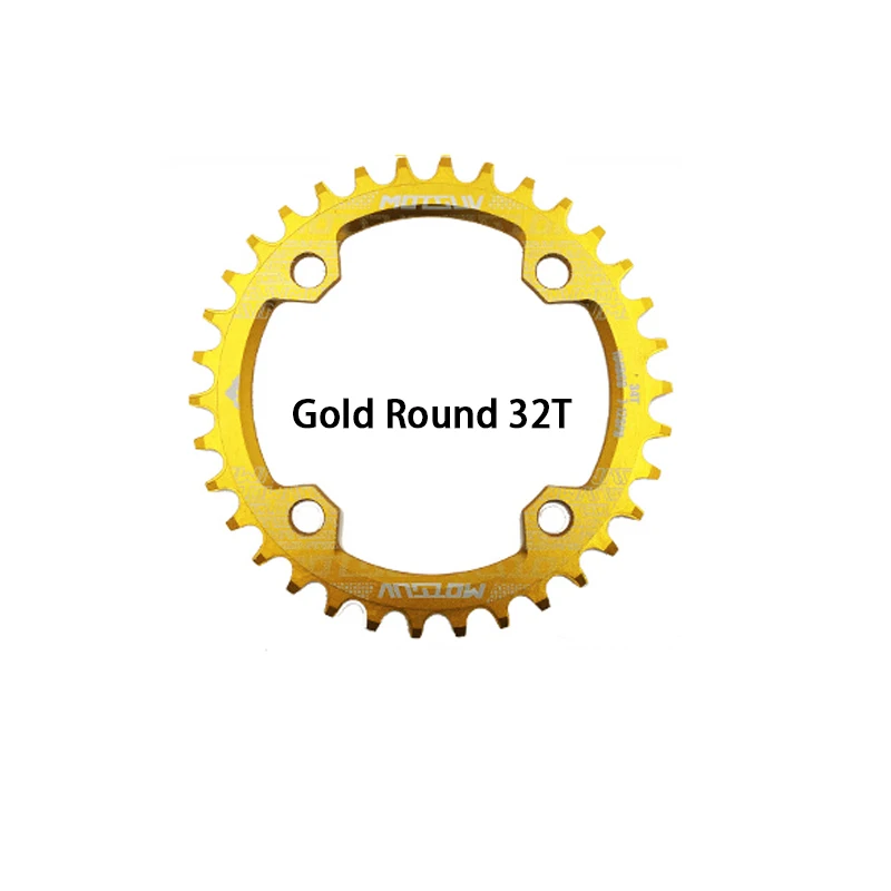 Gold 32T EJOYQI велосипед Кривошип 104BCD круглой формы узкий широкий 32 T/34 T/36 T/38 T MTB CTB велосипедная Звездочка велосипед - Цвет: Gold 32T