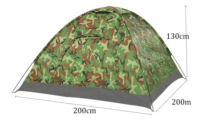 3-4Person(2x2M) 2 3-4 человека водонепроницаемый кемпинговый тент анти-УФ Портативный Открытый Камуфляжный тент 2 м х 2 м 1,5 м легкий пляжный рыболовный охотничий тент - Цвет: 3-4Person(2x2M)