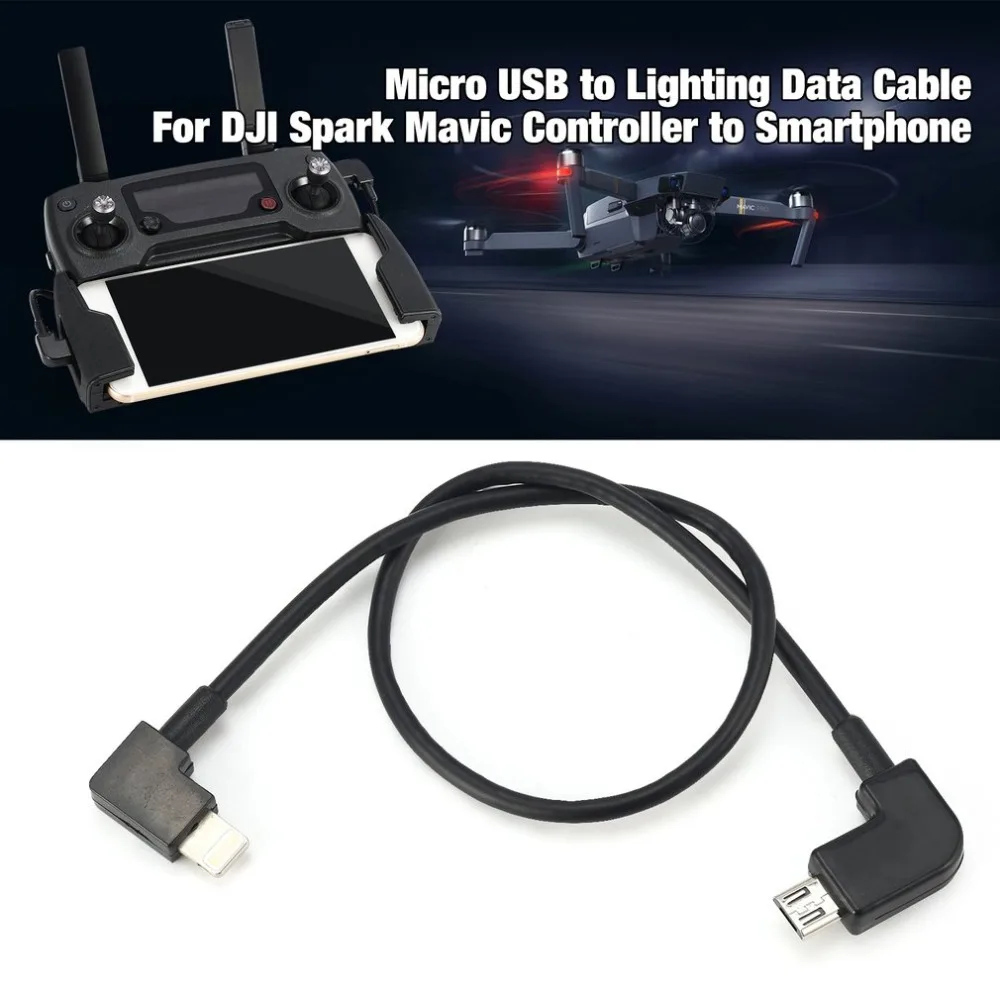 Кабель для передачи данных для DJI Spark Mavic Pro с воздушным Управлением Micro USB на Micro USB Кабель-адаптер для Android samsung huawei Phone Tablet