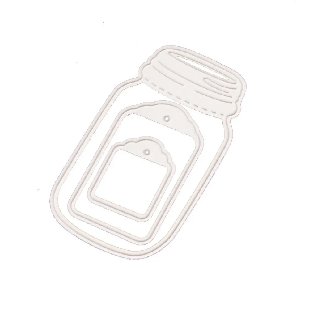 DIY Wishing Bottle Metal Cutting Die Stencils Label Template Scrapbooking for Album Photo Embossing Folder Paper Cards | Дом и сад