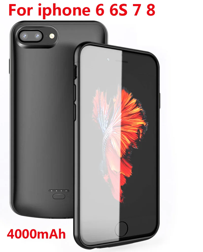 Ультра-тонкая батарея зарядное устройство чехол для iPhone X XS Max XR внешний аккумулятор чехол с аудио для iPhone 6 6S 7 8 Plus 5 5S SE - Цвет: For iPhone 6 7 8