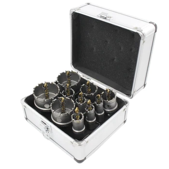 

10Pcs/Set 16-5m TCT Hole Saw Drill Bit Sets Alloy Carbide Cobalt Steel Cutter Stainless Steel Plate Iron Metal