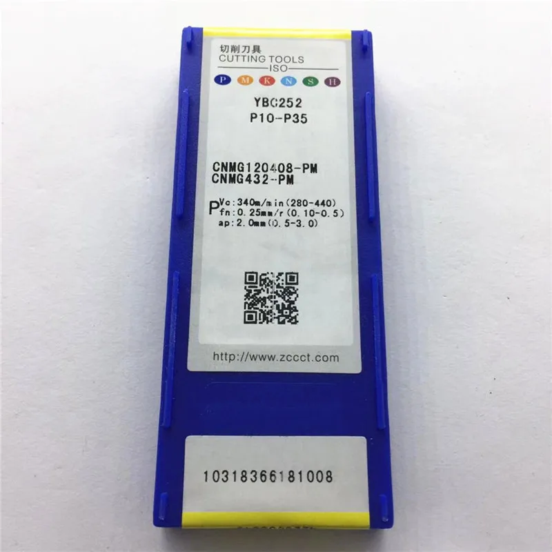 10 шт. CNMG432-PM YBC252 CNMG120408-PM YBC252 ЧПУ твердосплавные пластины