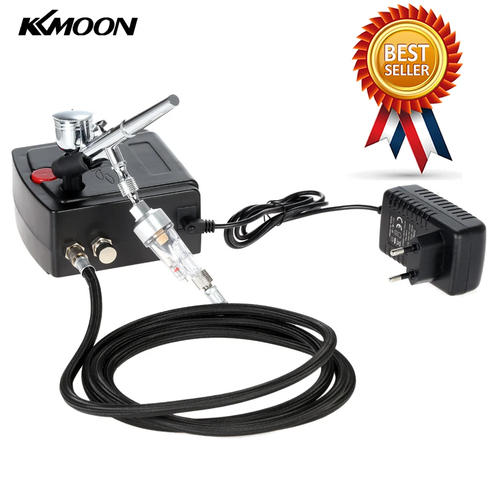 Профессиональный гравитационный подающий Аэрограф KKmoon 100-240 В Двойного действия