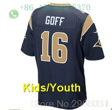 for kids youth А+++ качественная детская молодежная одежда Cooper Kupp 18 Джаред Гофф 16 Тодд Герли 30 Джерси Лос-Анжелес - Цвет: for kids youth