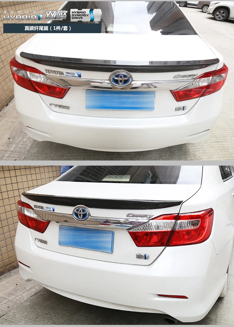 Подходит для TOYOTA Camry 2012- задний спойлер из углеродного волокна заднее крыло