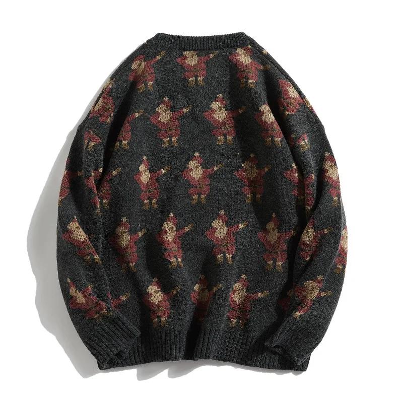 Costume Chirstmas Men Sweater 2019 Winter O-Neck Warm Knitted Sweaters Mens Retro Loose Pullovers Santa Claus Sweater Mens Costume Chirstmas Men Sweater 2019 Winter O-Neck Warm Knitted Sweaters Mens Retro Loose Pullovers Santa Claus Sweater Mens