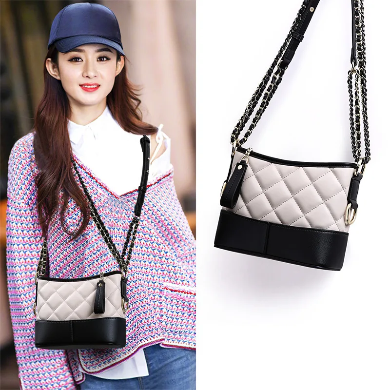 

Shoulder Bag Women's Autumn And Winter New Style Rhombus Chain Shoulder Bag WOMEN'S Leather Bags Hobo Bag 2019 Versitile Fashion