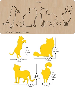 

New cat Wooden die Scrapbooking C1658 Cutting Dies