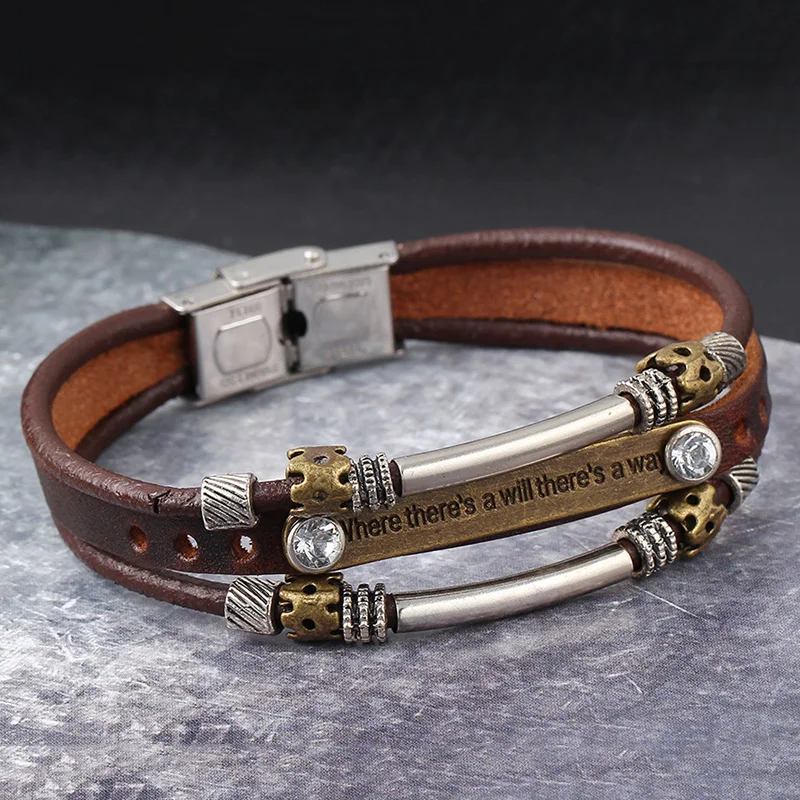 1 шт. многослойный браслет из ПУ кожи с кристаллами|Браслеты шармами| |