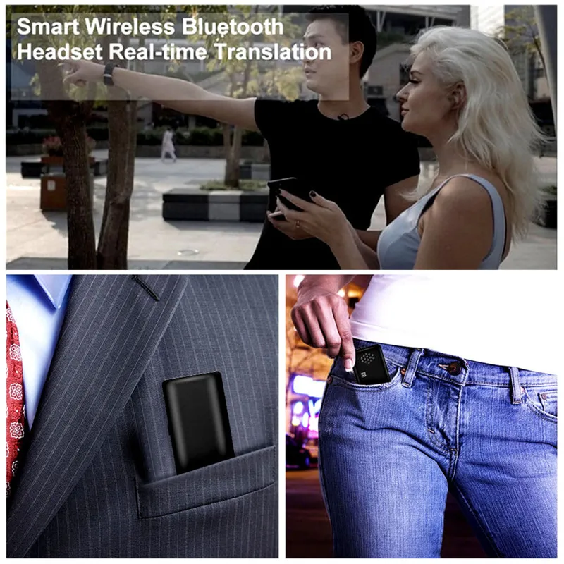 Translaty Смарт мгновенный в реальном времени голосовой переводчик Bluetooth беспроводной мульти-LanguagesTranslator для социальных путешествий Learn