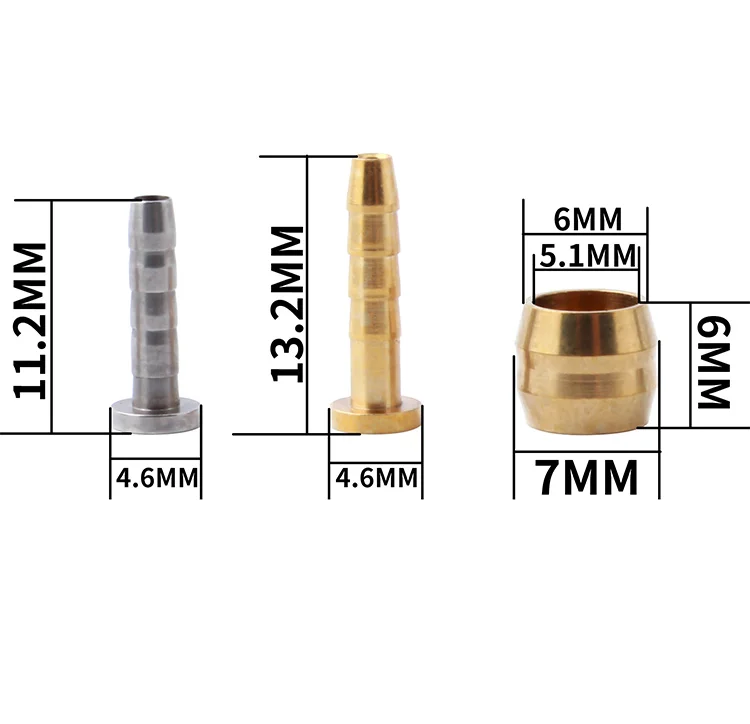 MUQZI 4 пары велосипед BH90 BH59 гидравлический дисковый тормозной шланг нажимное кольцо+ T игла Велоспорт медная Тормозная Линия разъем масло для труб Nee
