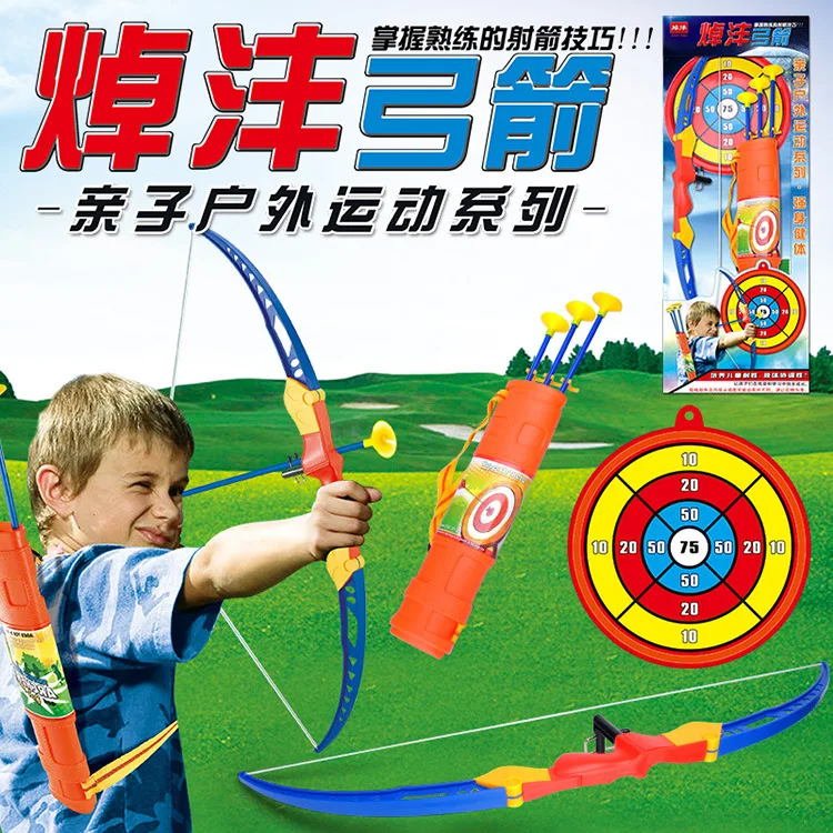 Children Bow And Arrow Toy Crossbow Stall Plastic Toy Soft Projectile Eva Bullet Boy Toy