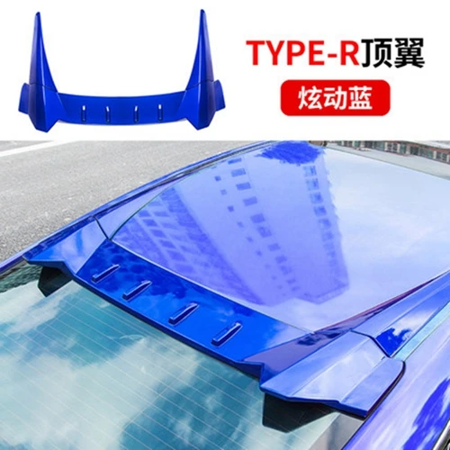 SHCHCG для Honda Civic 10th седан спойлер ABS Пластик заднего багажника для губ крыло задний спойлер 3 шт./компл. стайлинга автомобилей - Цвет: Синий